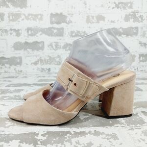 NEW Bella Vita Tory Cream Tan Suede Block Heel Buckle Strap Summer Sandals M841